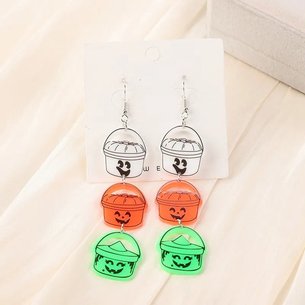 Halloween Bucket Earrings