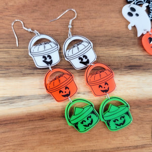 Halloween Bucket Earrings