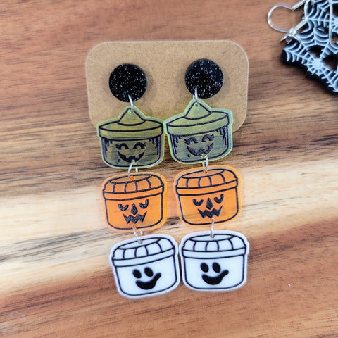 Halloween Bucket Stud Earrings