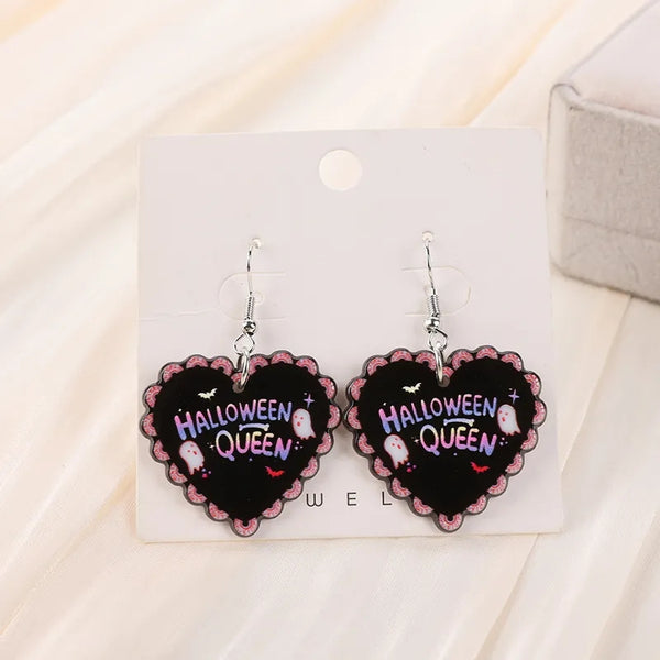 Halloween Queen Earrings- Black