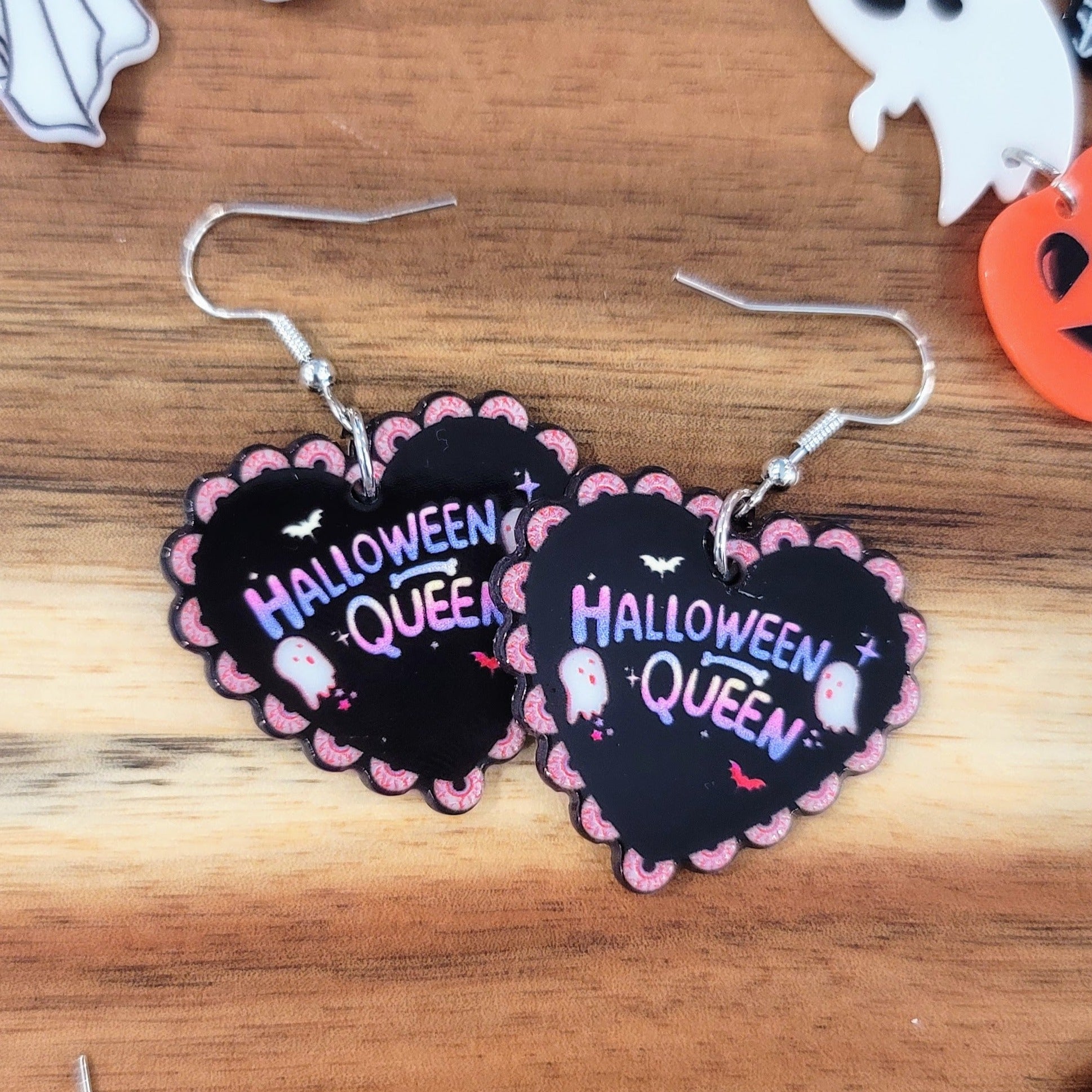 Halloween Queen Earrings- Black