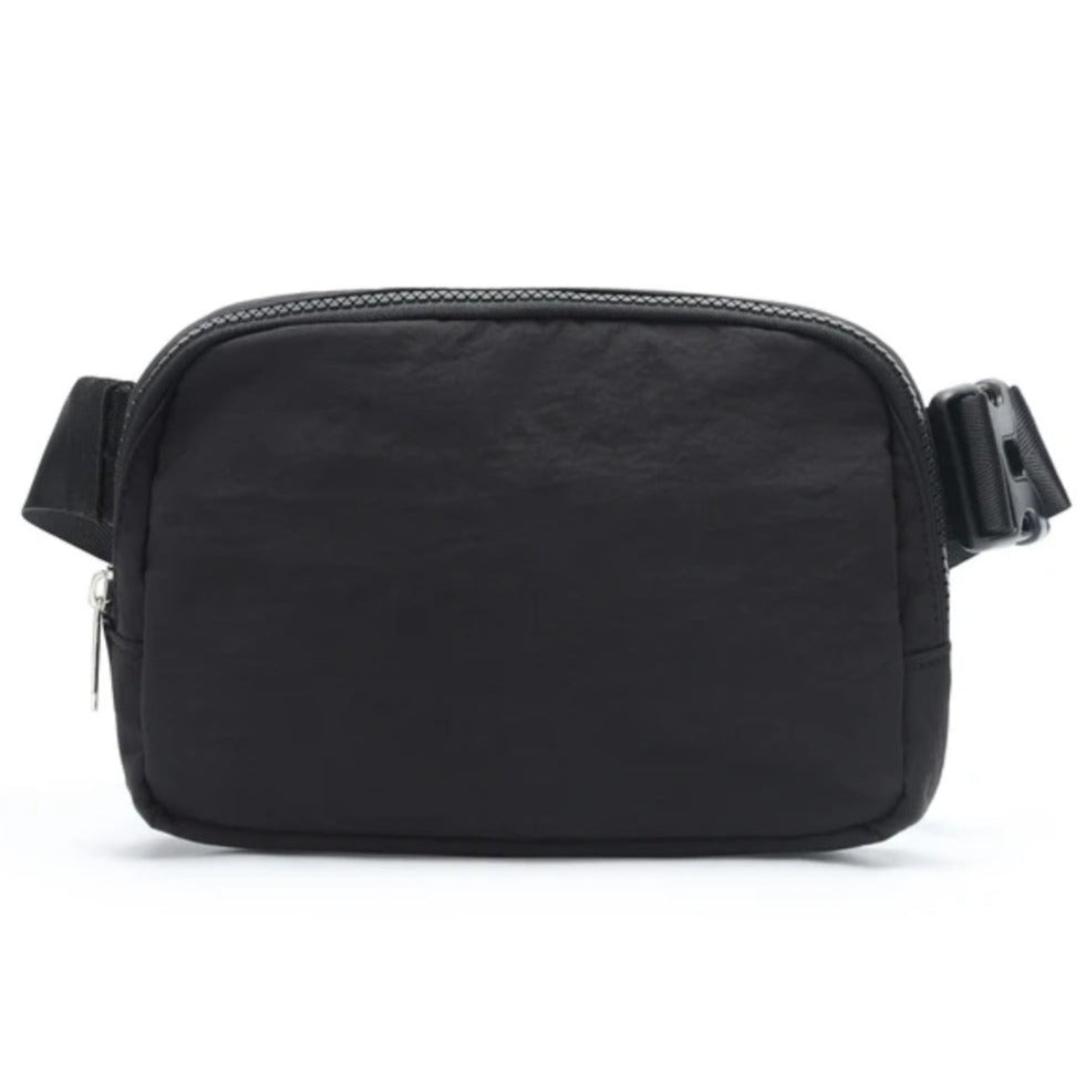 Nylon Crossbody Bag- Black