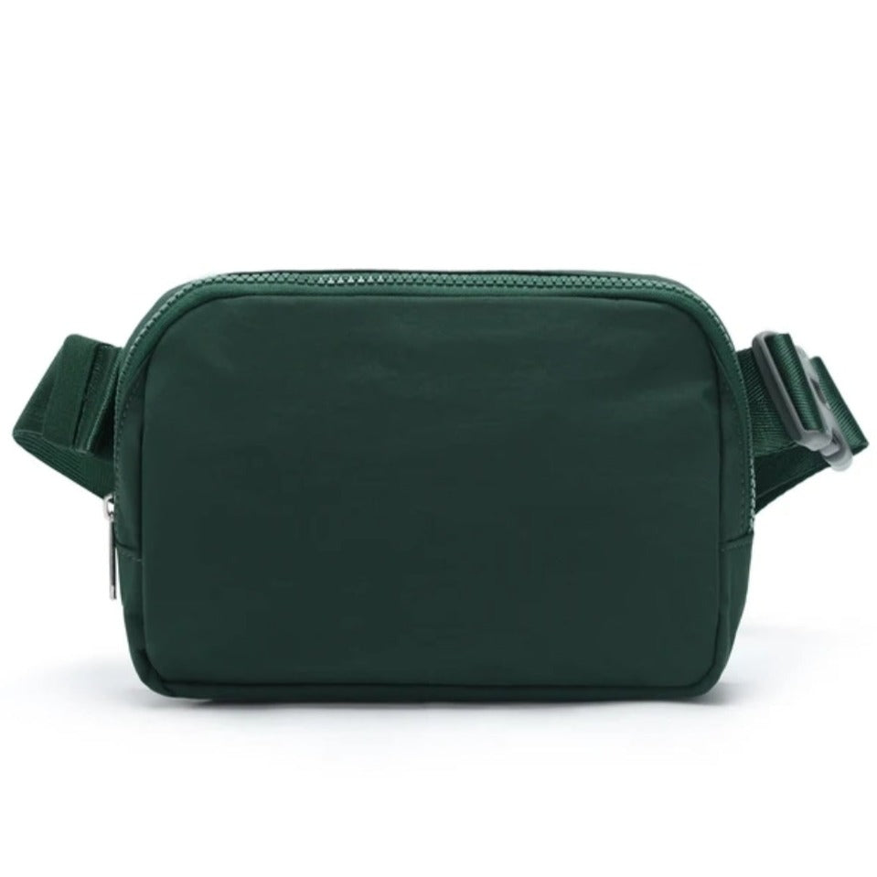 Nylon Crossbody Bag- Forest Green