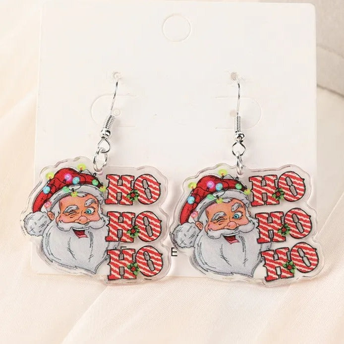 Ho Ho Ho Santa Earrings