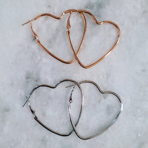 Heart Hoop Earrings