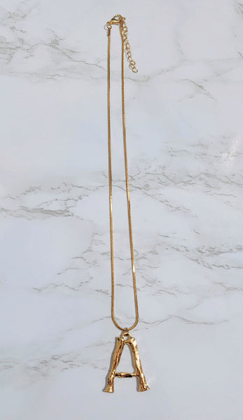 Bamboo Initial Necklace