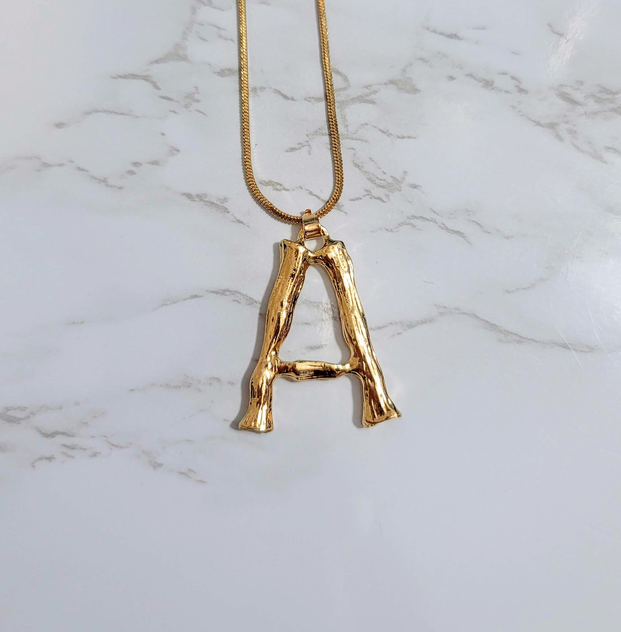 Bamboo Initial Necklace