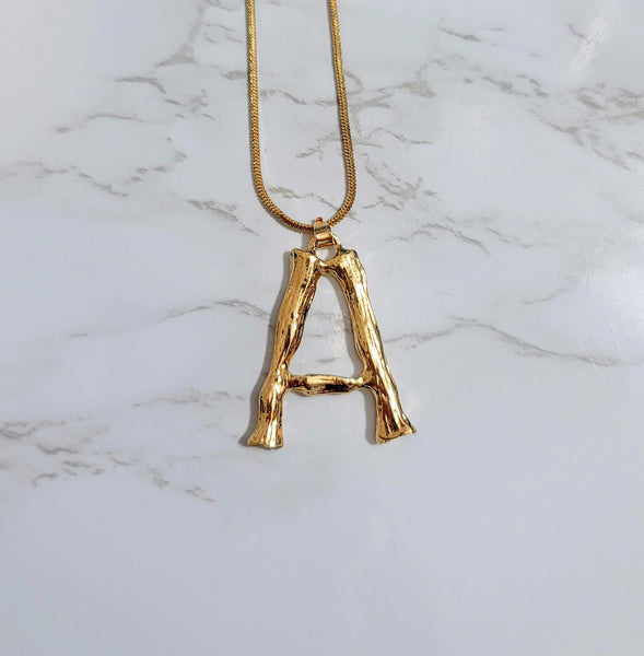 Bamboo Initial Necklace