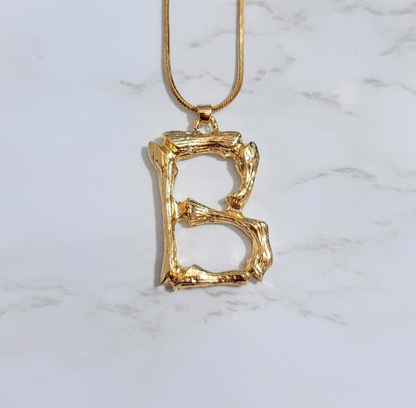 Bamboo Initial Necklace