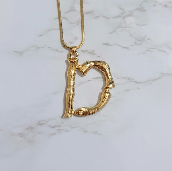 Bamboo Initial Necklace