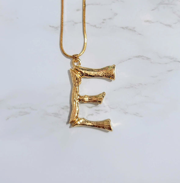 Bamboo Initial Necklace