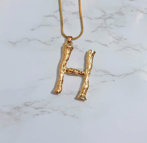 Bamboo Initial Necklace