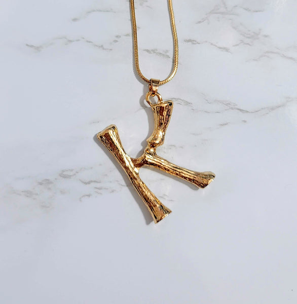 Bamboo Initial Necklace