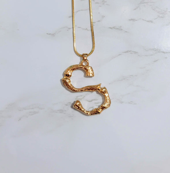 Bamboo Initial Necklace