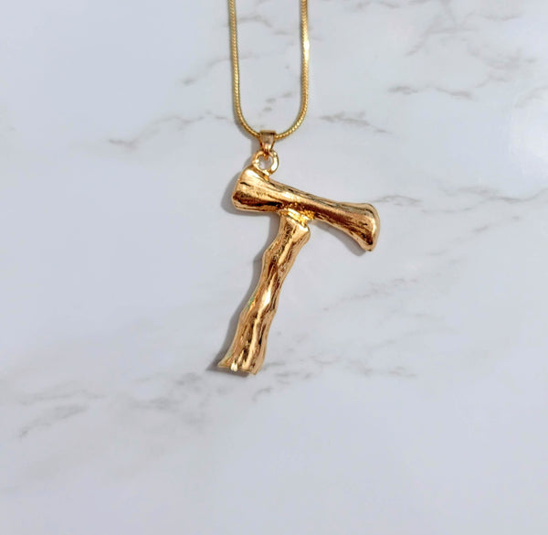 Bamboo Initial Necklace