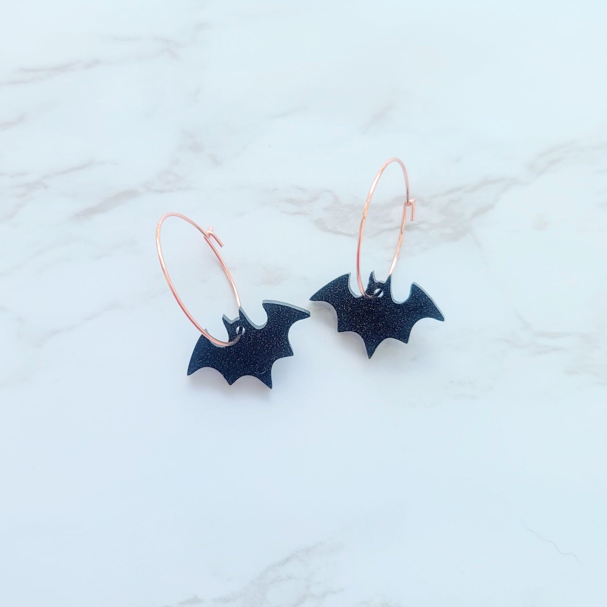 Bat Hoop Earrings