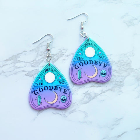 Blue Ouija Earrings