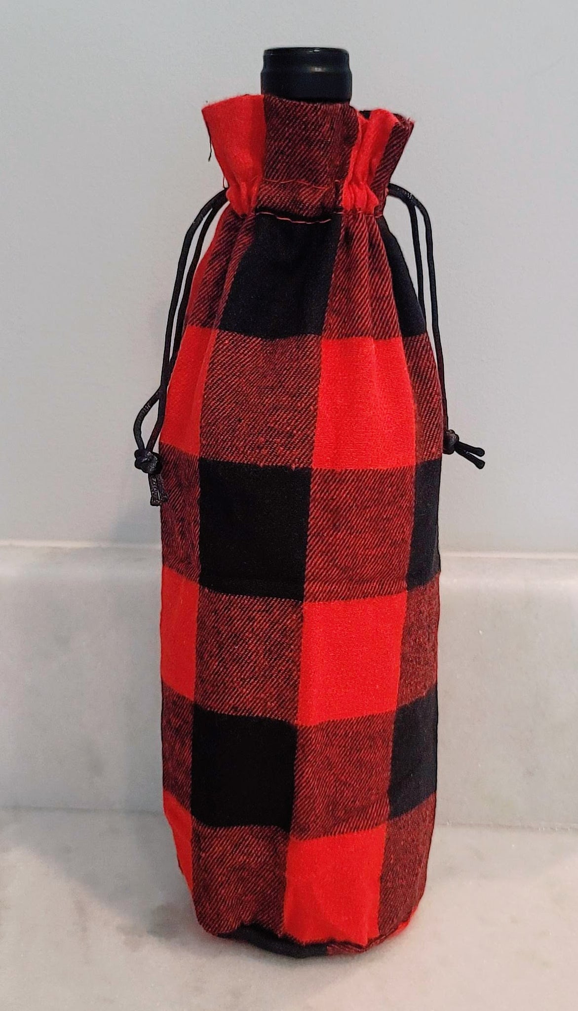 Buffalo Plaid Wine Bottle Bags