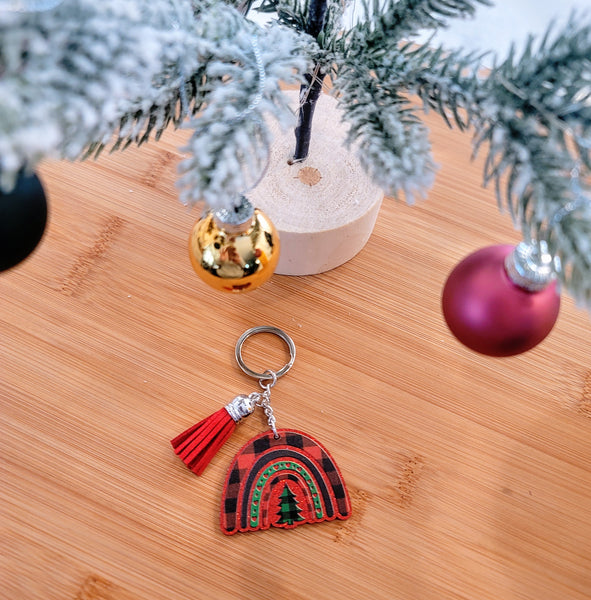 Christmas Tree Rainbow Keychain