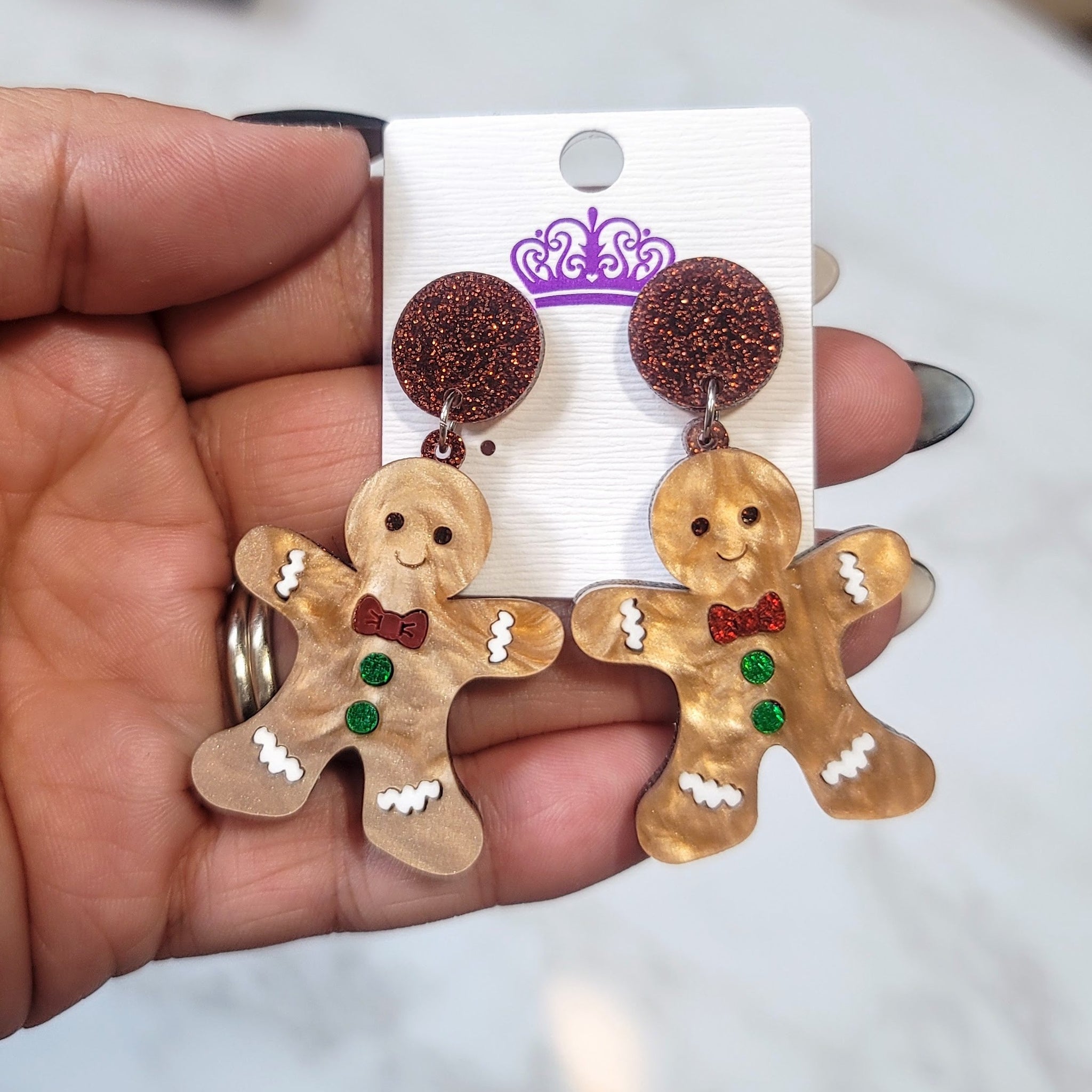 Gingerbread Man Earrings