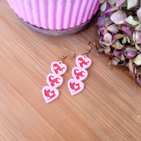 Heart Drop Earrings