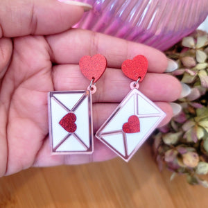 Heart Envelope Earrings