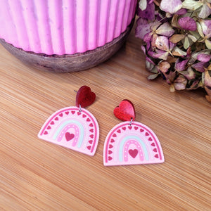 Heart Rainbow Earrings