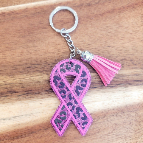 Pink Ribbon Keychain