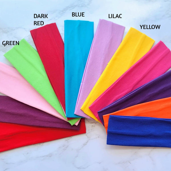 Solid Headbands- 12 Colors