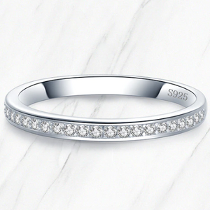 Sterling Silver Semi-Wrapped CZ Ring